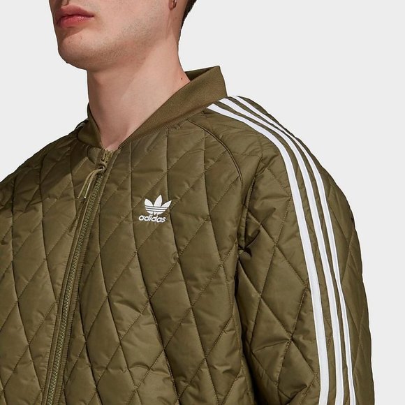 adidas Adicolor Classics Quilted Track Jacket - Green | adidas India